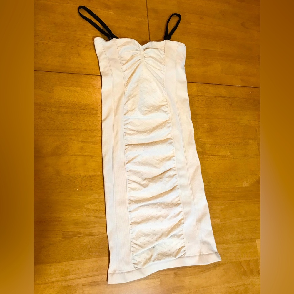 Intimately Free People, Size XS/S, cream with black straps body con dress.